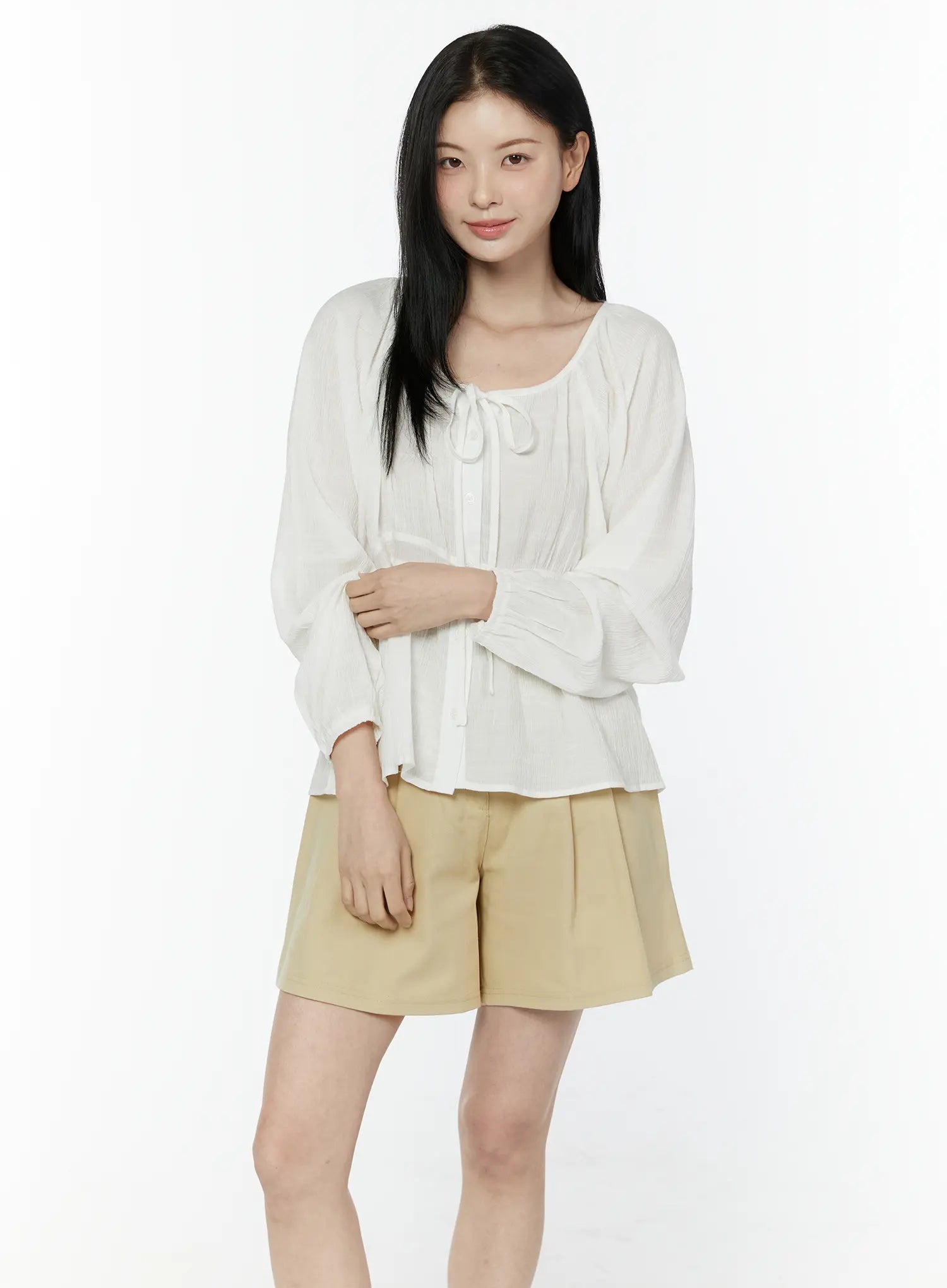 shirred-balloon-sleeve-blouse-iu505