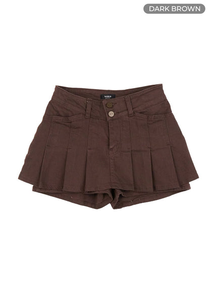 pleated-cotton-mini-skirt-pants-io430