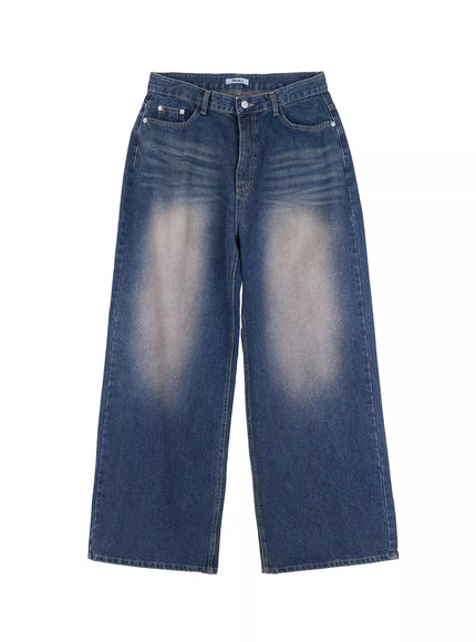 Solji Acid Washed Wide-Leg Jeans IL531