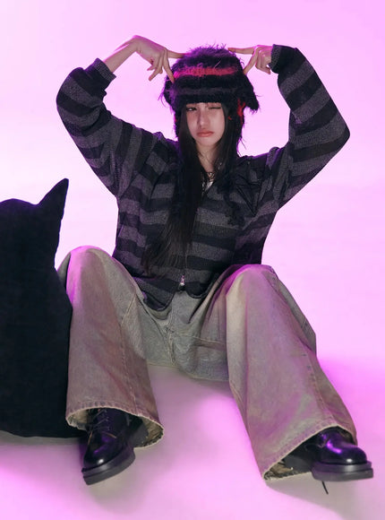 star-patch-striped-zip-up-is525