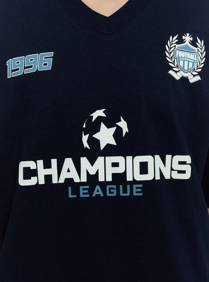 Men's V-Neck Champions League Graphic Jersey IG515