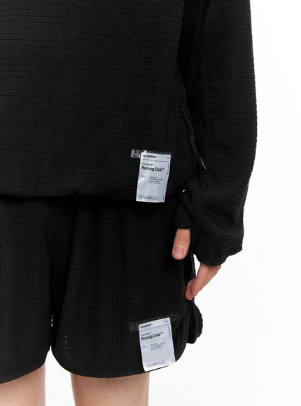 Men's Logo Detail Long Sleeve Hoodie IS502