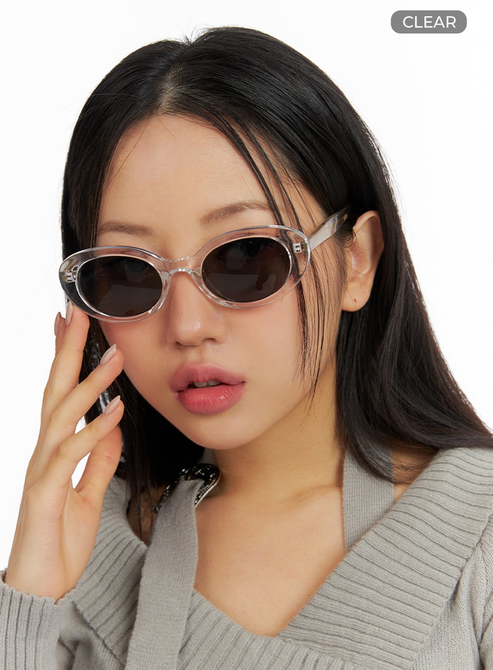 Animal Print Marble Sunglasses IF421 - Korean Women 