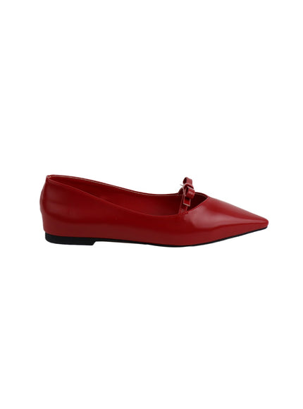 faux-leather-ribbon-flats-im406