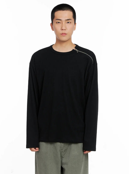 mens-one-shoulder-zip-long-sleeve-ig529