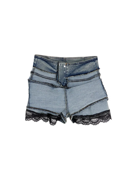 ruffle-lace-denim-mini-skirt-iy515