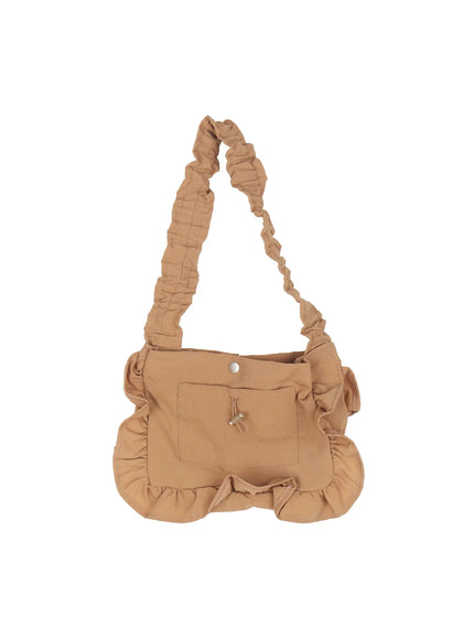 frill-shoulder-bag-iu509 / Beige