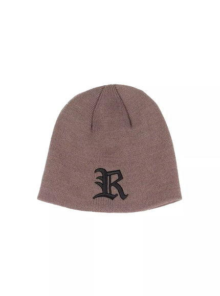 embroidered-beanie-io516 / Beige