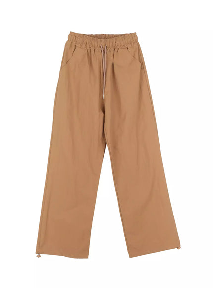 relaxed-fit-draw-string-pants-is515 / Beige