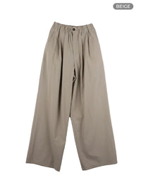 mens-straight-fit-nylon-trousers-ia402 / Beige
