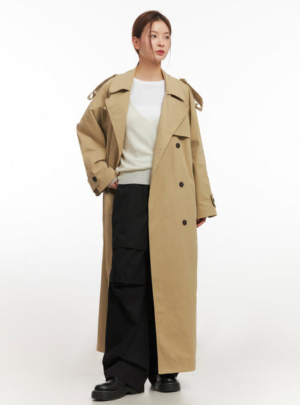 chic-buckle-trench-coat-im513 / Beige
