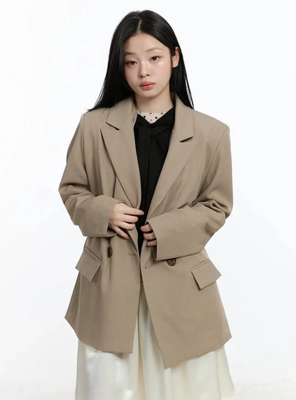 Oversized Double-Button Blazer IM519