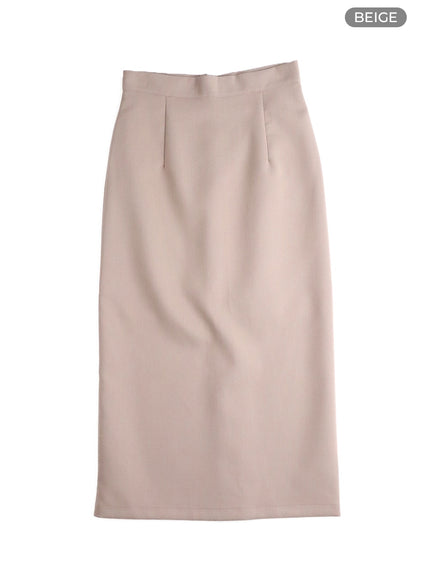 basic-maxi-skirt-im414 / Beige
