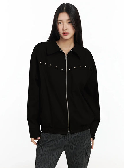 Urban Studded Bomber Jacket IA508