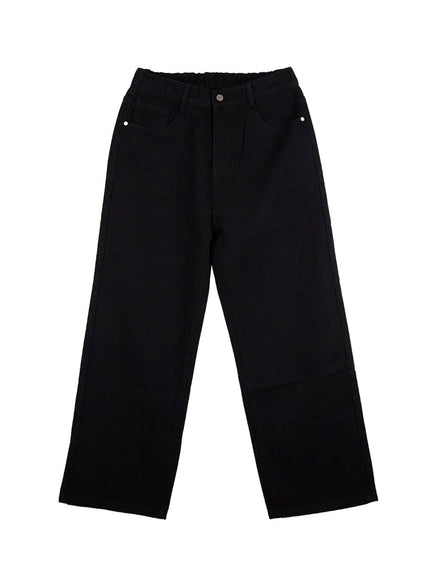 mens-washed-wide-leg-jeans-in426 / Black