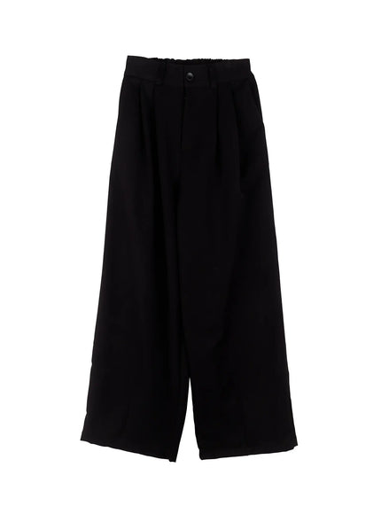 Men's Pintuck Wide-Leg Trousers IS502