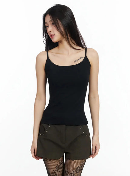 Basic Stretchy Ribbed Tank Top IM530