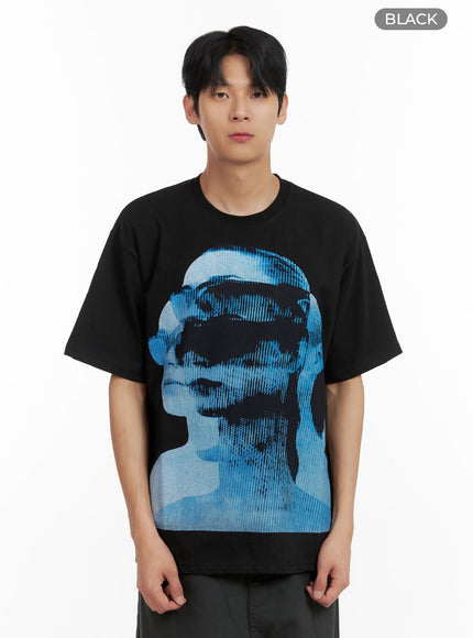 mens-graphic-oversize-tee-il404 / Black