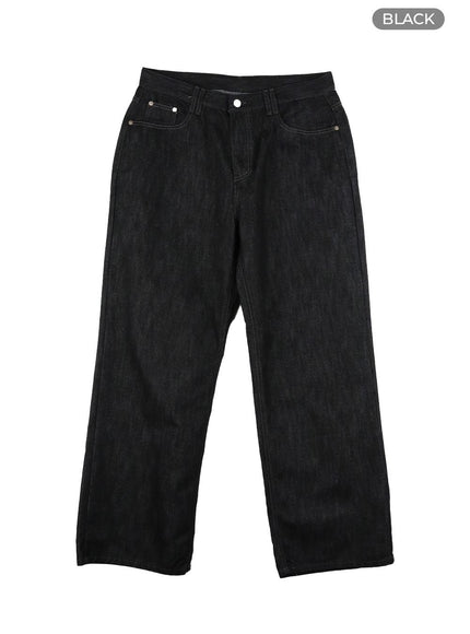 mens-wide-fit-jeans-ia402 / Black