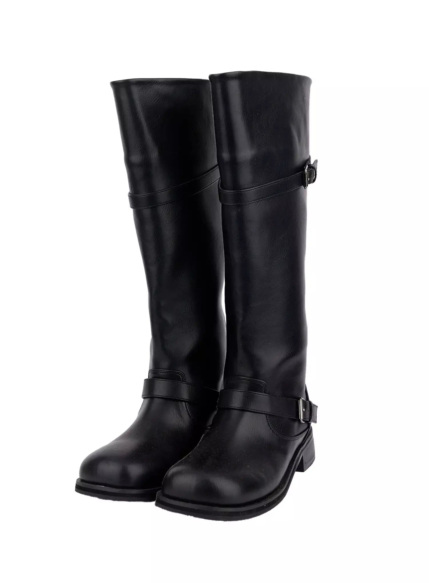 buckled-long-boots-im509 / Black