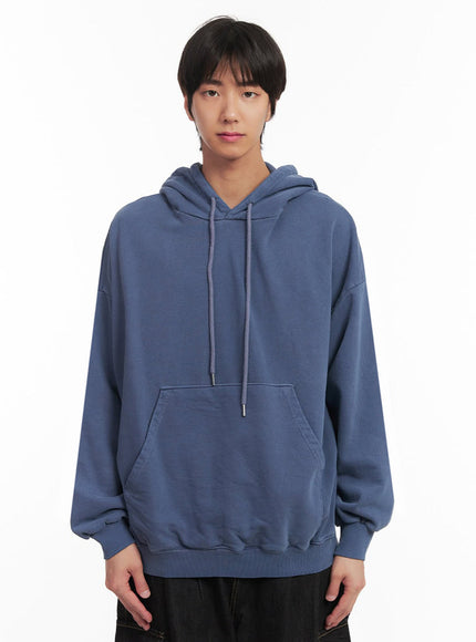 mens-vintage-washed-hoodie-ia510 / Blue