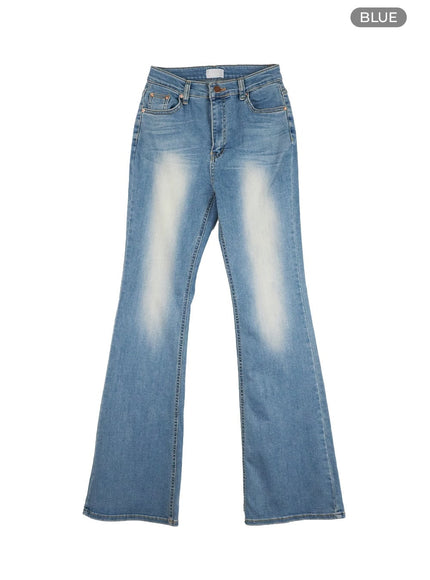 light-washed-slim-fit-bootcut-jeans-il409 / Blue