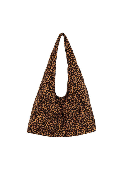 leopard-print-shoulder-bag-in427 / Brown