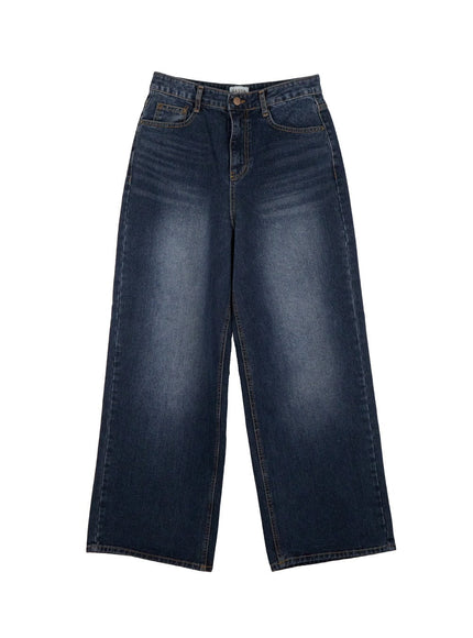 christina-washed-baggy-jeans-ij510 / Dark blue