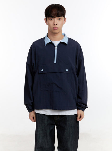 Men's Two-Tone Anorak Jacket IA507