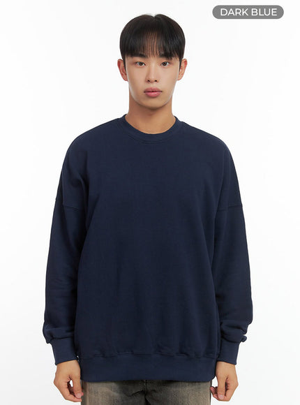 mens-loose-fit-sweatshirt-io420 / Dark blue