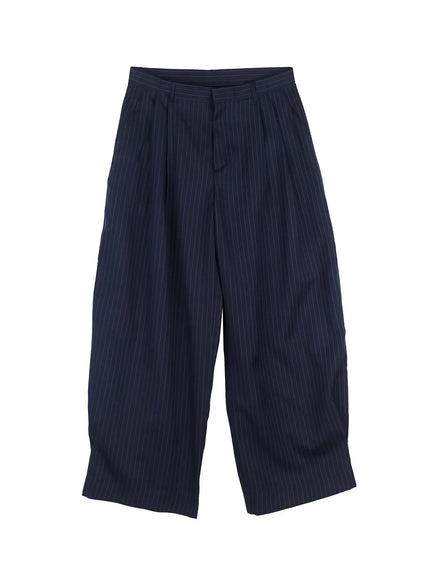 mens-striped-relaxed-fit-slacks-il521 / Dark blue