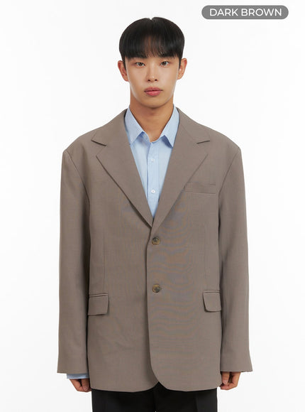 mens-oversized-classic-blazer-is419 / Dark brown