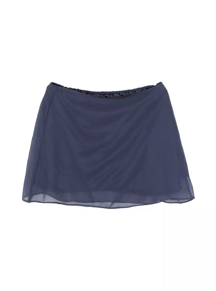 Sheer Chiffon Mini Skirt IS516