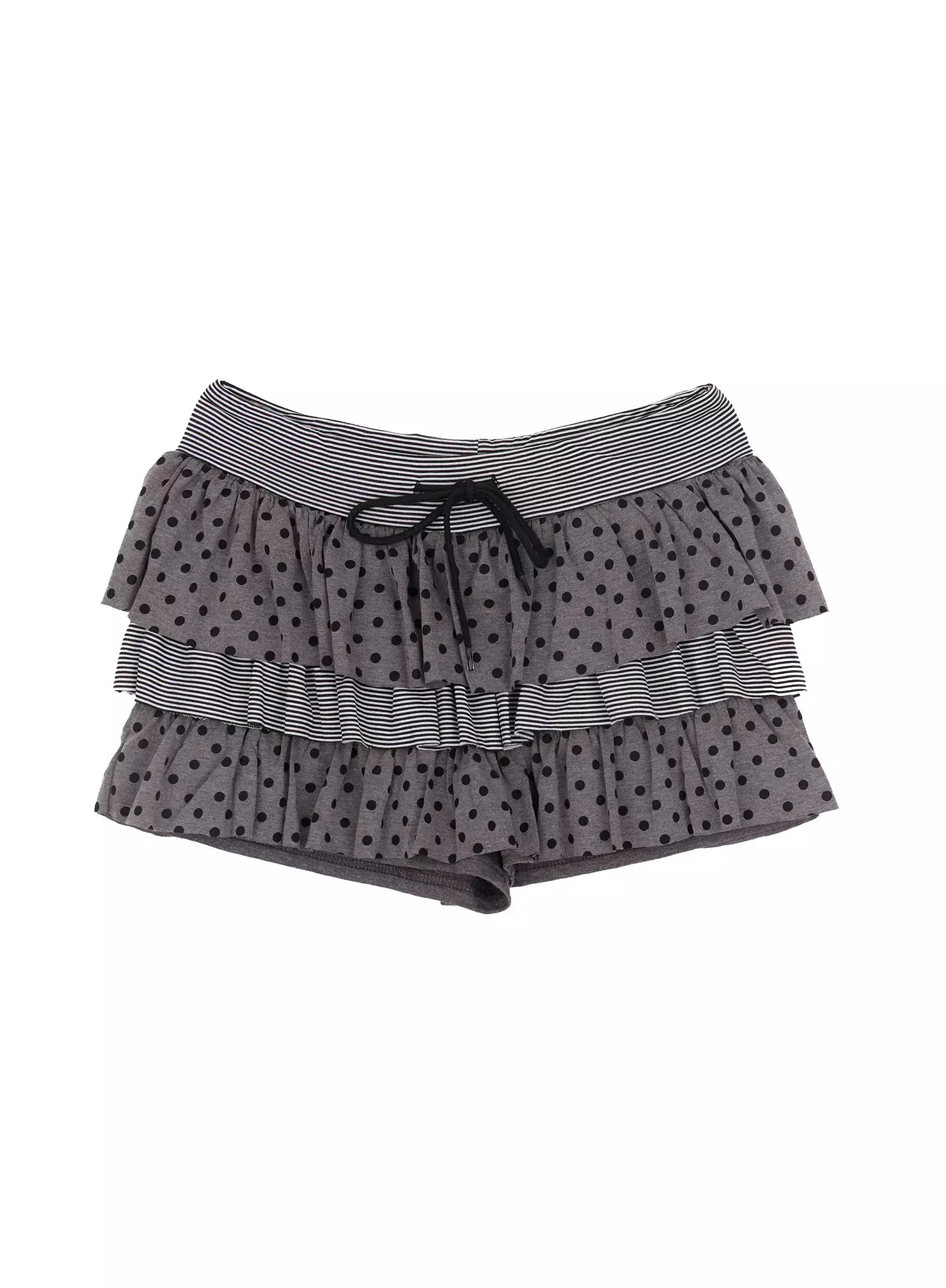 layered-frill-polka-dot-skort-im519 / Dark gray