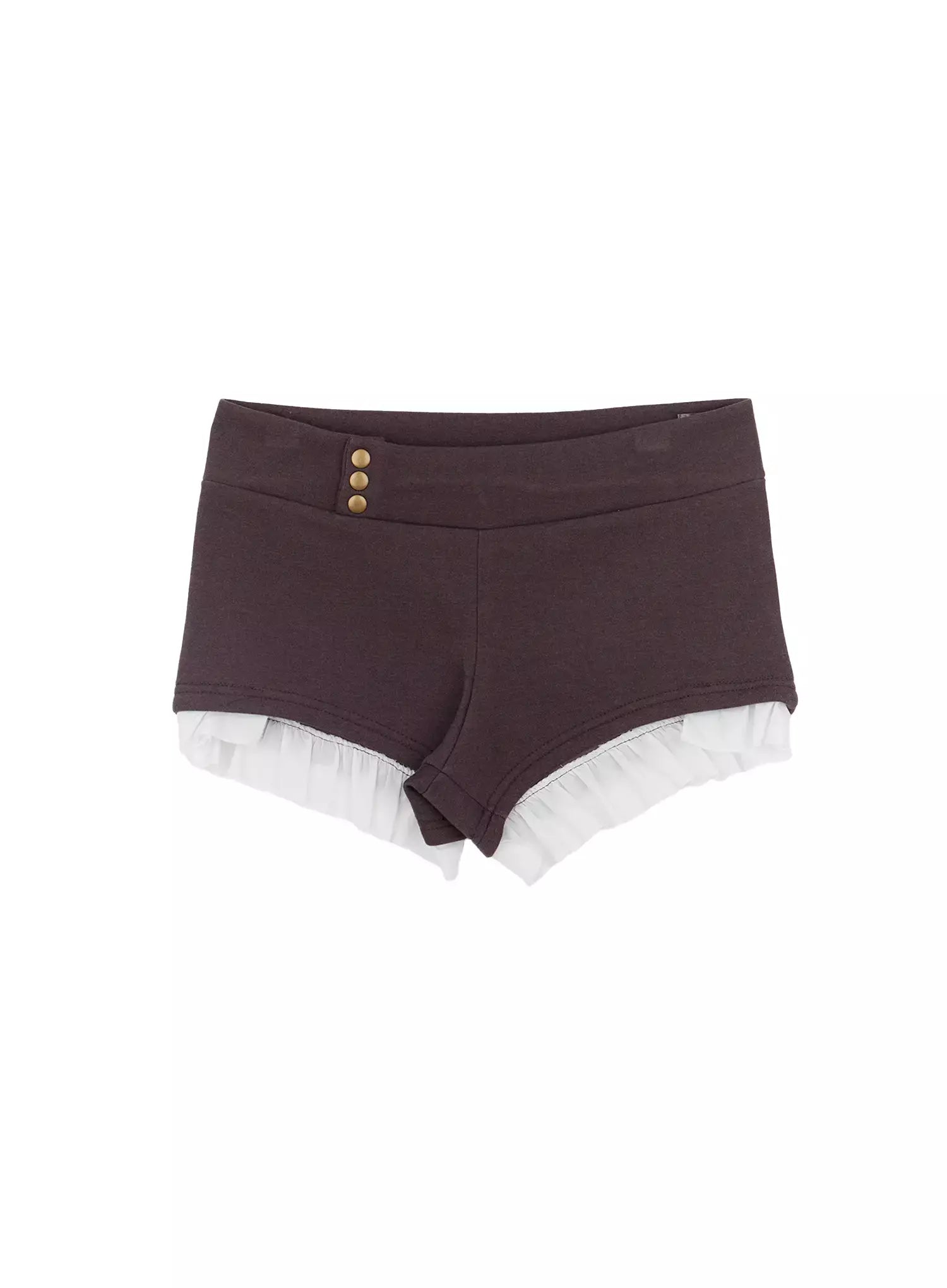 low-rise-frill-shorts-im509 / Dark gray