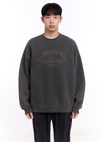 mens-embroidered-crew-neck-sweatshirt-im512 / Dark gray