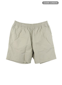 mens-casual-nylon-shorts-ia402 / Dark green