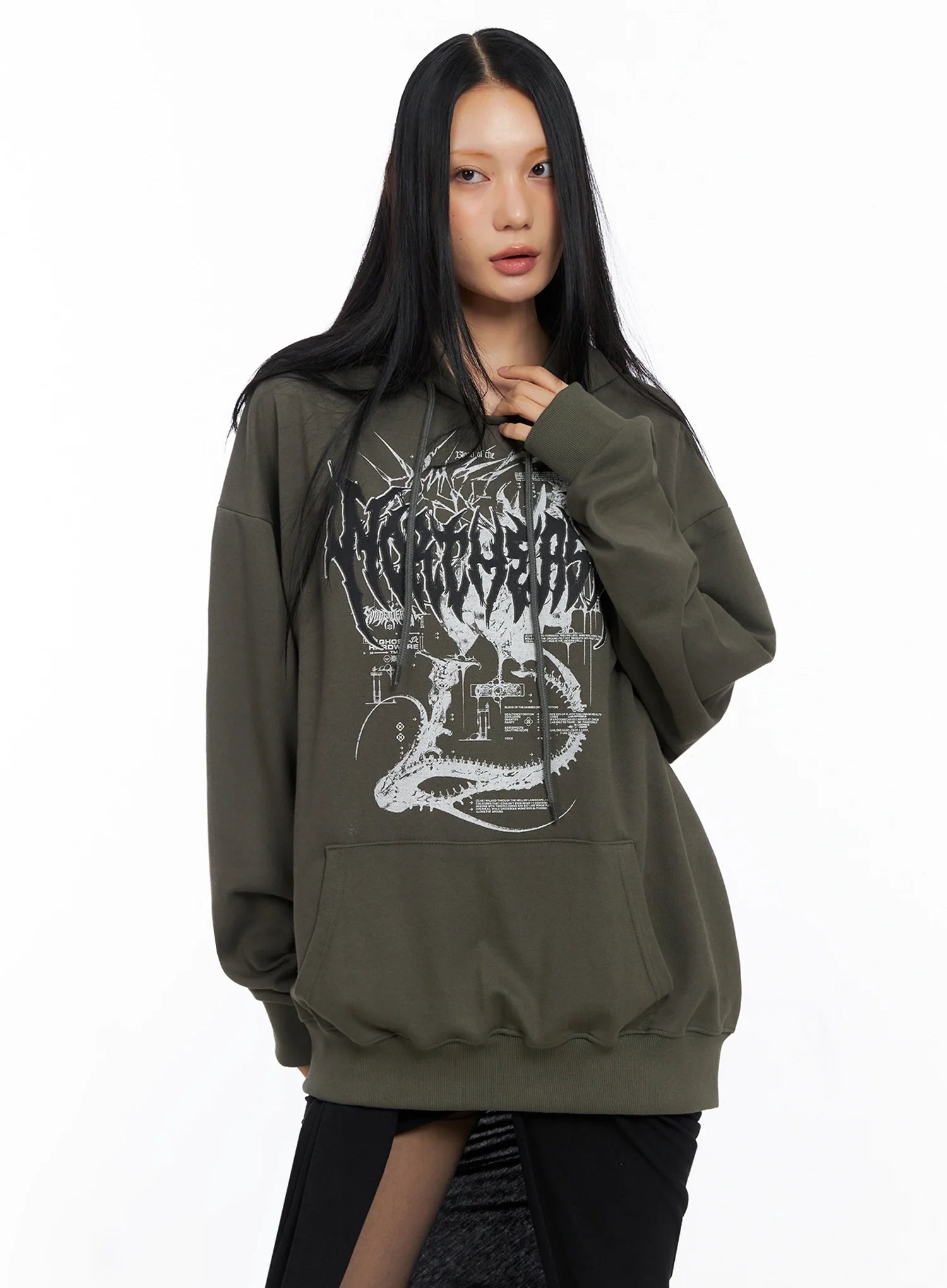 Oversized Graphic Hoodie IO516