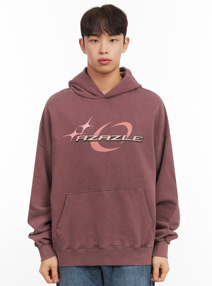 mens-urban-graphic-hoodie-if517 / Dark red