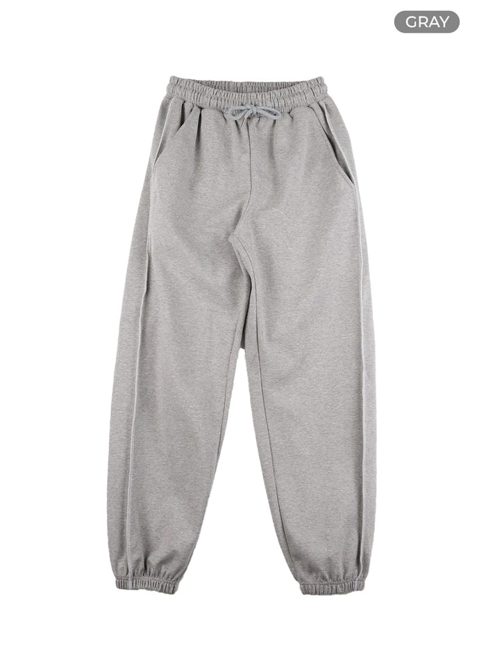 mens-stitched-detail-jogger-pants-ia402 / Gray