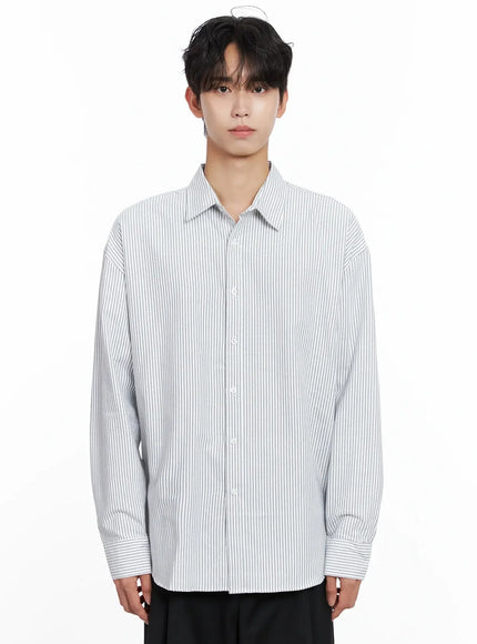 Men's Classic Striped Oxford Shirt IO516