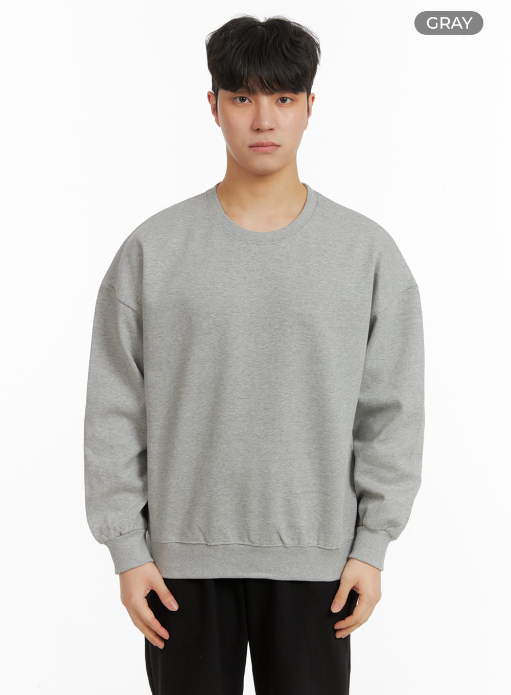 mens-basic-cotton-sweatshirt-ia402 / Gray