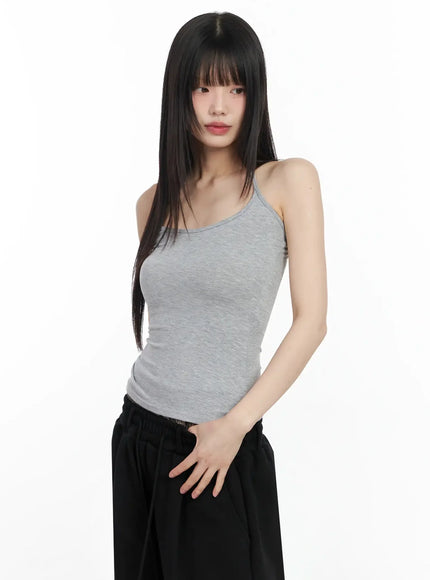 simple-halter-neck-tank-top-im530 / Gray