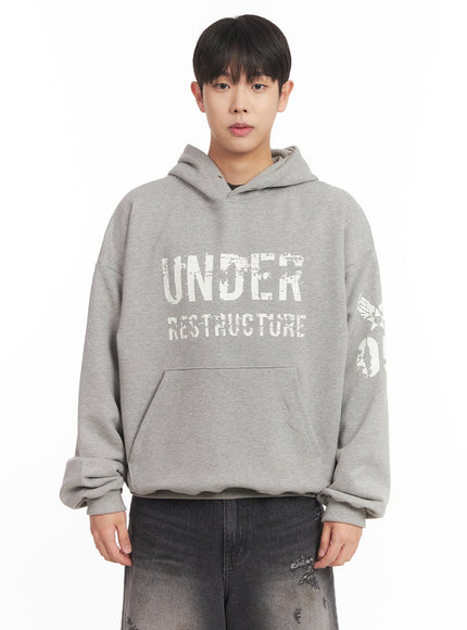 mens-urban-graphic-hoodie-im528 / Gray