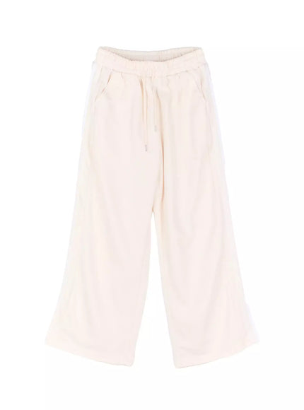 striped-adjustable-sweatpants-iu525 / Light beige