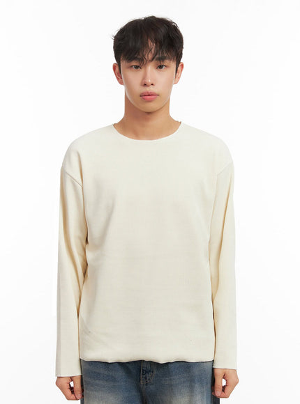 mens-corduroy-long-sleeve-sweater-id431 / Light beige