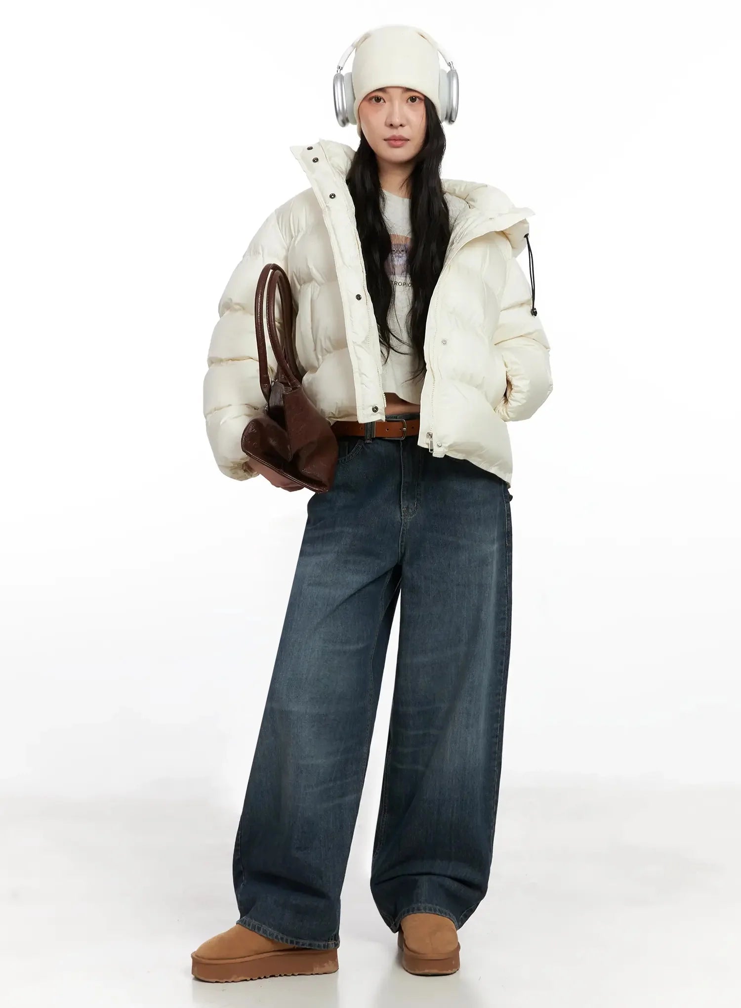 modern-crop-puffer-jacket-in528 / Light beige