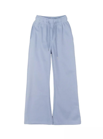 lucky-fleece-wide-leg-sweatpants-in514 / Light blue
