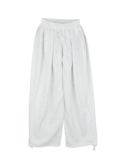 mens-wide-leg-lounge-sweatpants-il504 / Light gray