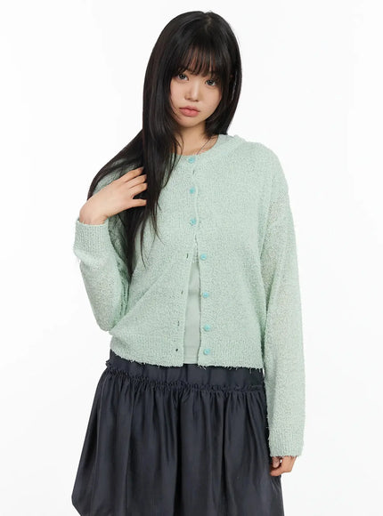 basic-crew-neck-cardigan-ia523 / Mint